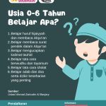 Usia 0 sd 6 Tahun, Belajar Apa